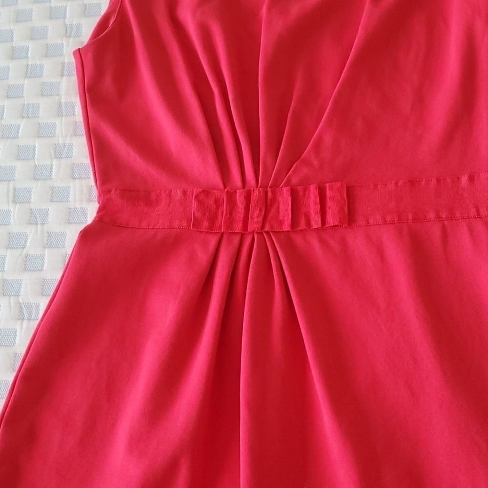 EUC Ted Baker Red S/L Red Dress w/Grosgrain detail - Picture 6 of 8